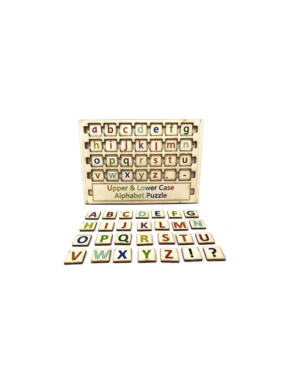 Upper & Lower Case Wooden Alphabet Puzzle for Kids