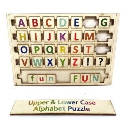 Upper & Lower Case Wooden Alphabet Puzzle for Kids