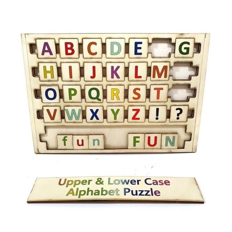 Upper & Lower Case Wooden Alphabet Puzzle for Kids