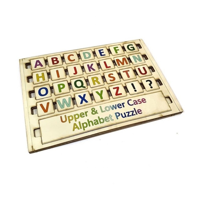 Upper & Lower Case Wooden Alphabet Puzzle for Kids