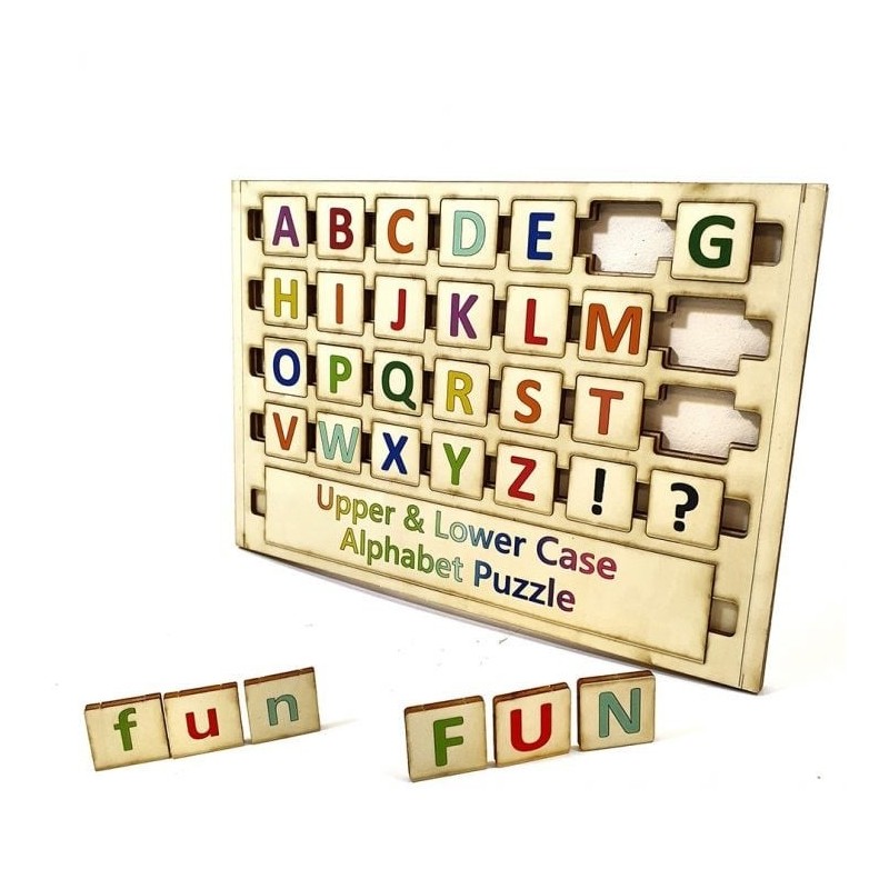 Upper & Lower Case Wooden Alphabet Puzzle for Kids