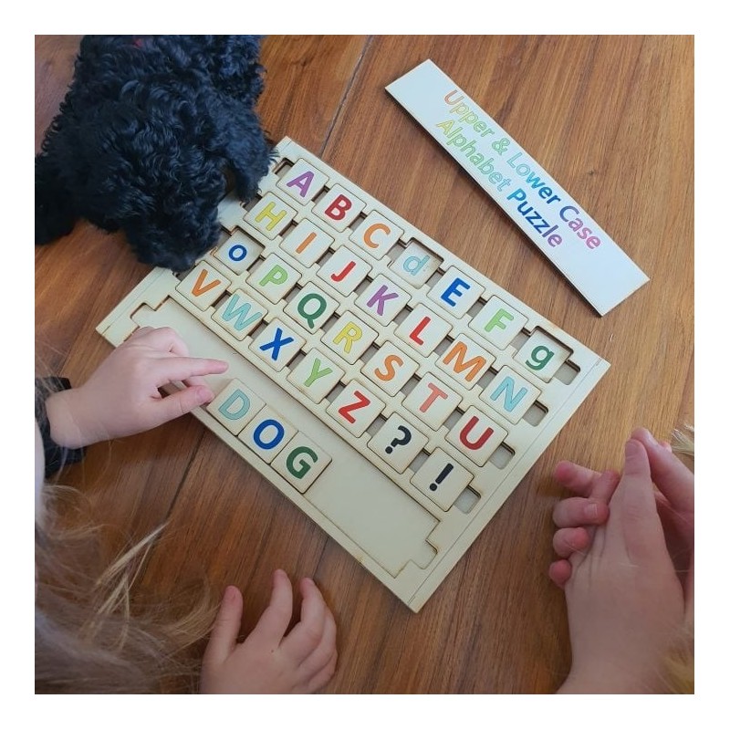 Upper & Lower Case Wooden Alphabet Puzzle for Kids