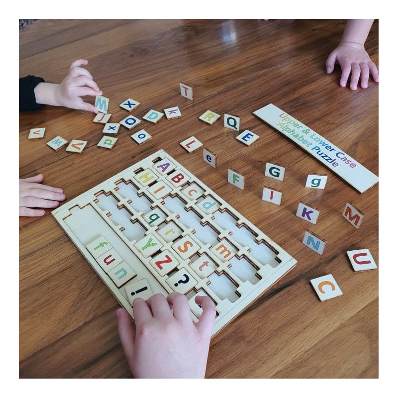 Upper & Lower Case Wooden Alphabet Puzzle for Kids