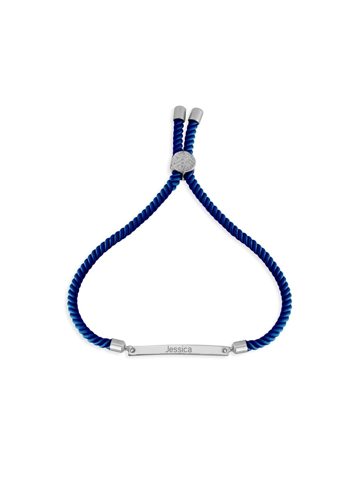 Personalized Cord Bar Hebrew Name Bracelet - Red, Pink or Blue