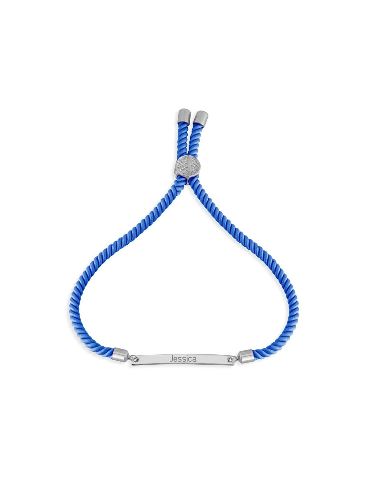 Personalized Cord Bar Hebrew Name Bracelet - Red, Pink or Blue