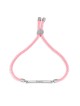 Personalized Cord Bar Hebrew Name Bracelet - Red, Pink or Blue