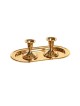 Set Small Gold Shabbat Candlesticks on O... | Traditional Candlesticks