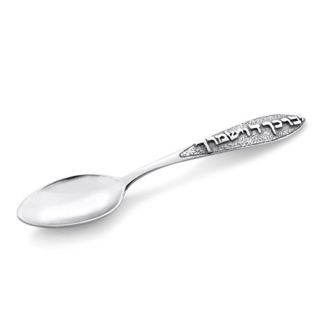 Sterling Silver Hebrew Teaspoon with Priestly Blessing