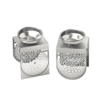 Dorit Judaica Delicate Filigree Lace Design Cand... | Shabbat by Dorit