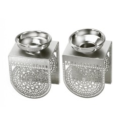 Dorit Judaica Delicate Filigree Lace Design Cand... | Shabbat by Dorit