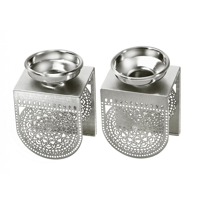 Dorit Judaica Delicate Filigree Lace Design Cand... | Shabbat by Dorit