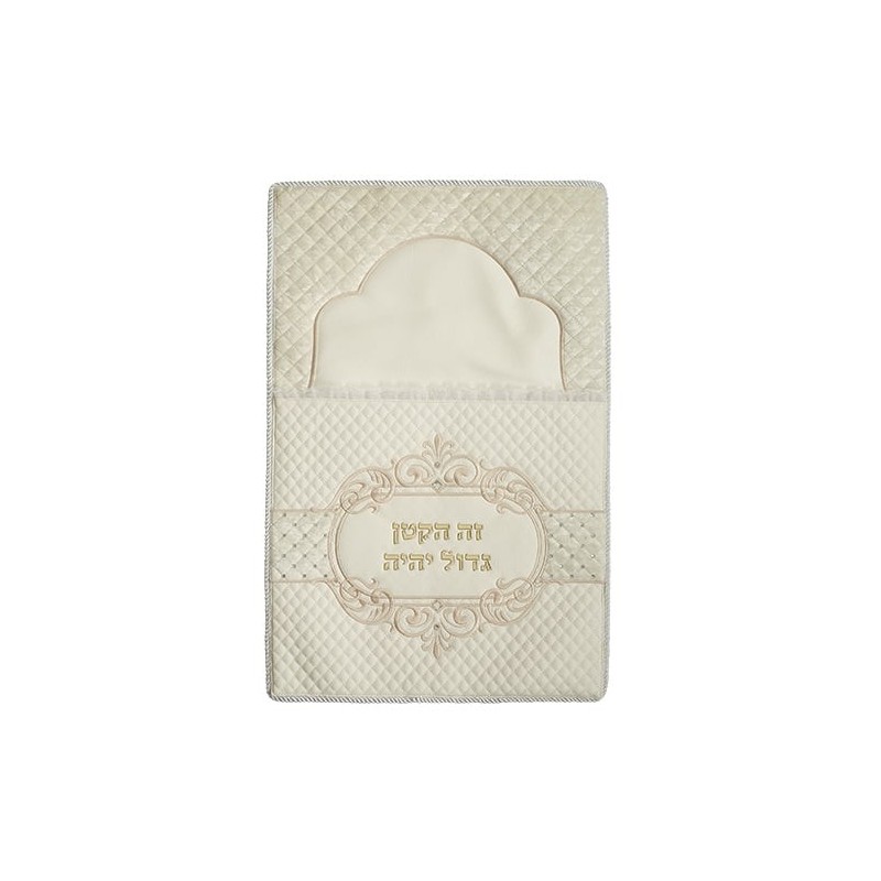 Faux Leather Brit Pillow with Gold Blessing