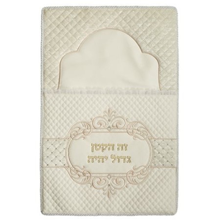 Faux Leather Brit Pillow with Gold Blessing