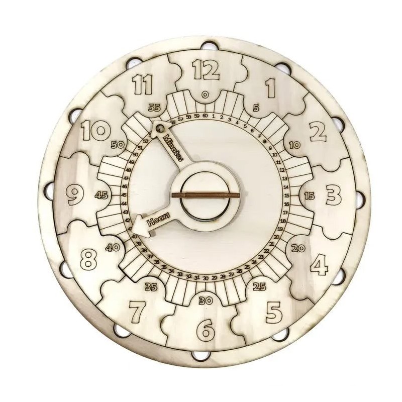 Educational Wooden DIY Clock Puzzle