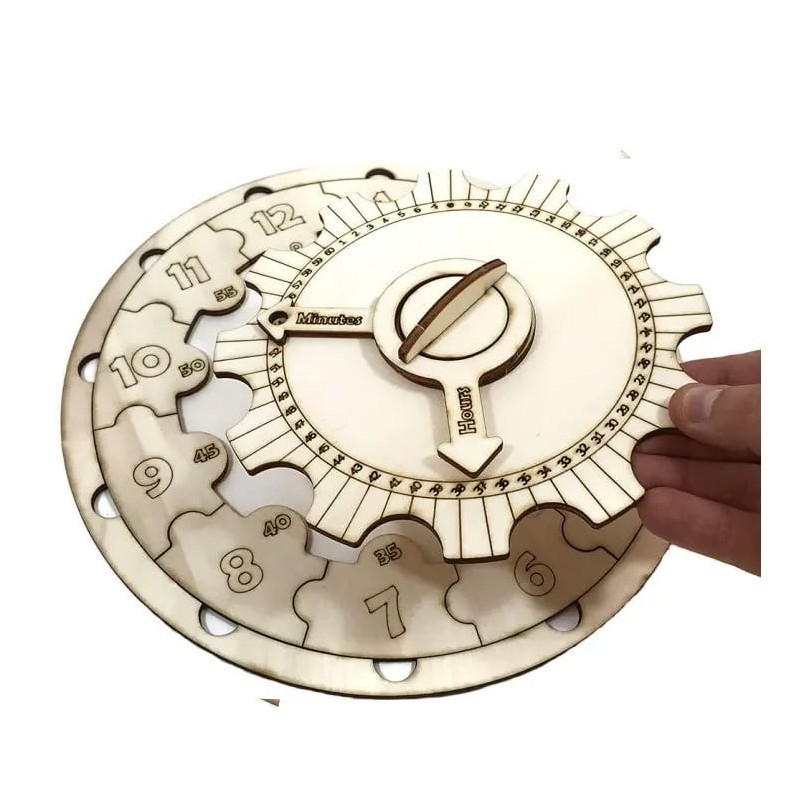 Educational Wooden DIY Clock Puzzle