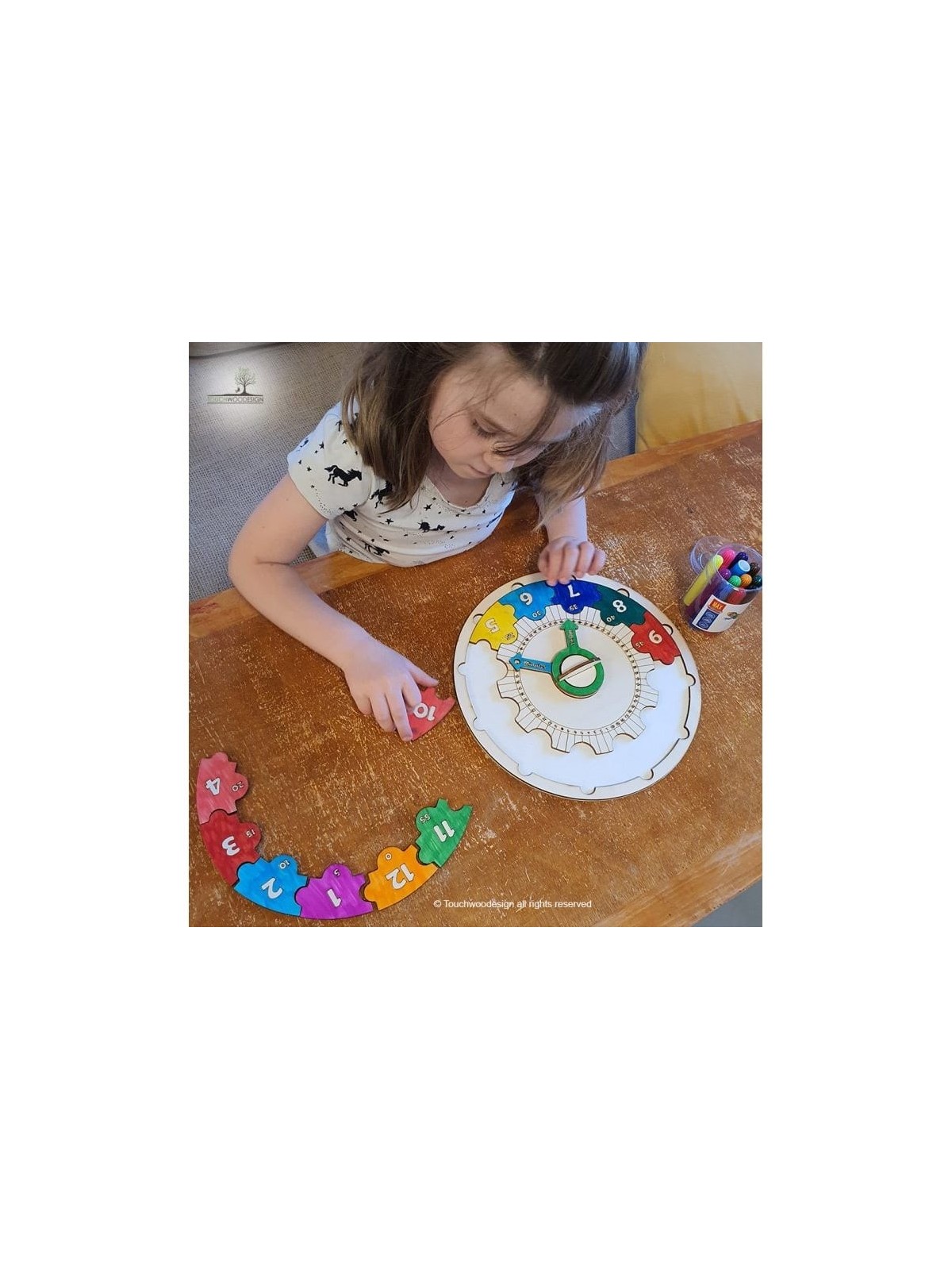 Educational Wooden DIY Clock Puzzle