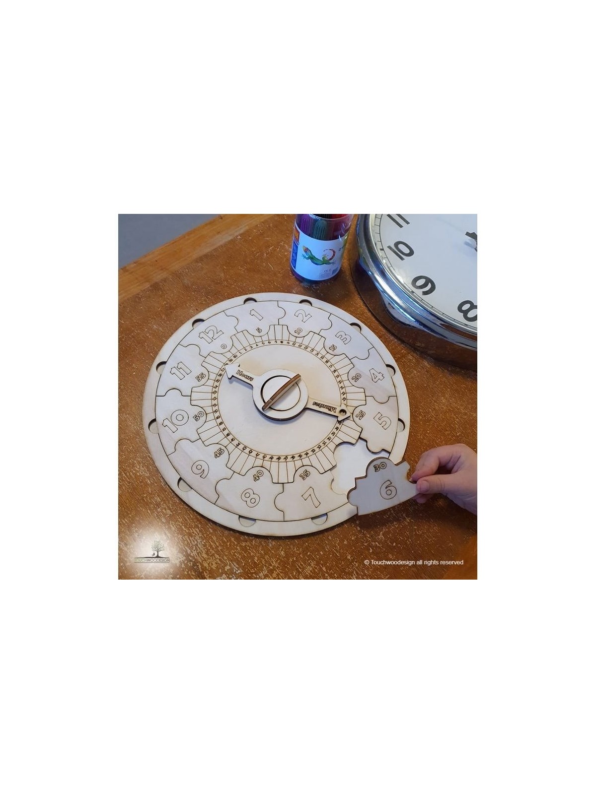 Educational Wooden DIY Clock Puzzle