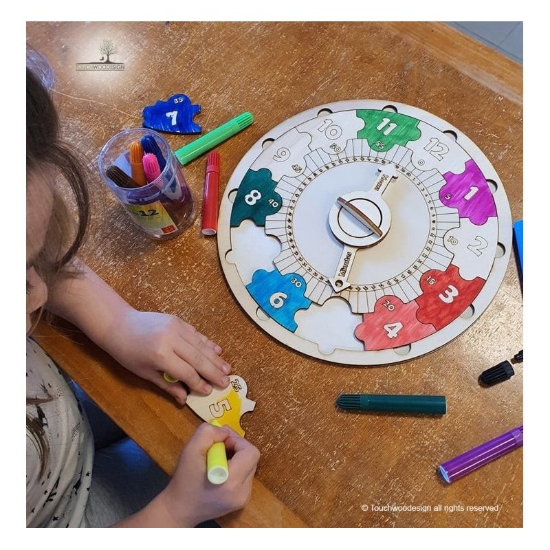 Educational Wooden DIY Clock Puzzle