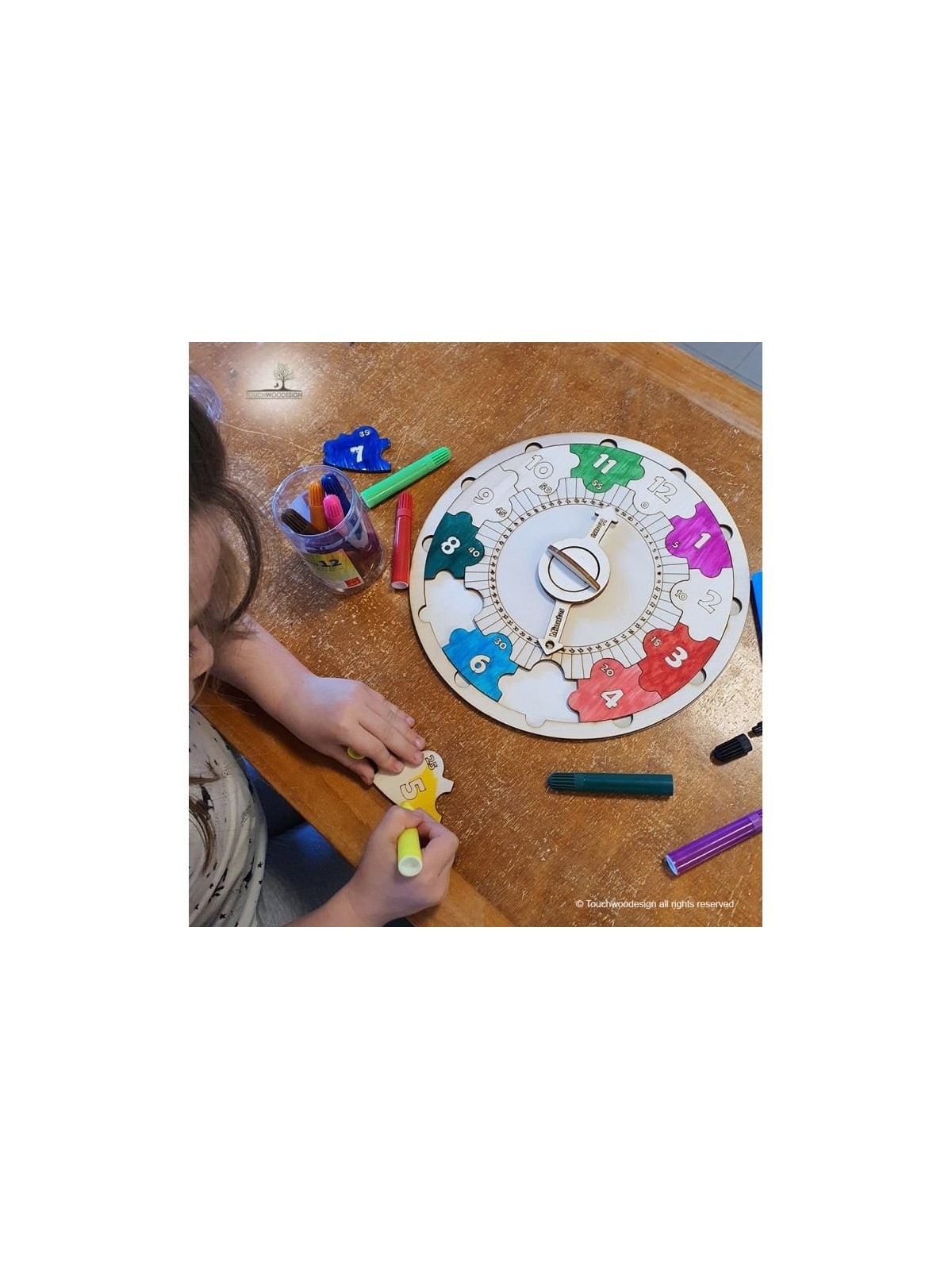 Educational Wooden DIY Clock Puzzle