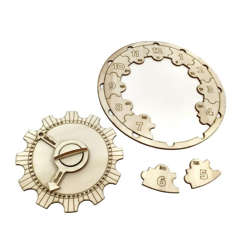 Educational Wooden DIY Clock Puzzle