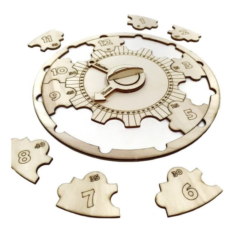 Educational Wooden DIY Clock Puzzle