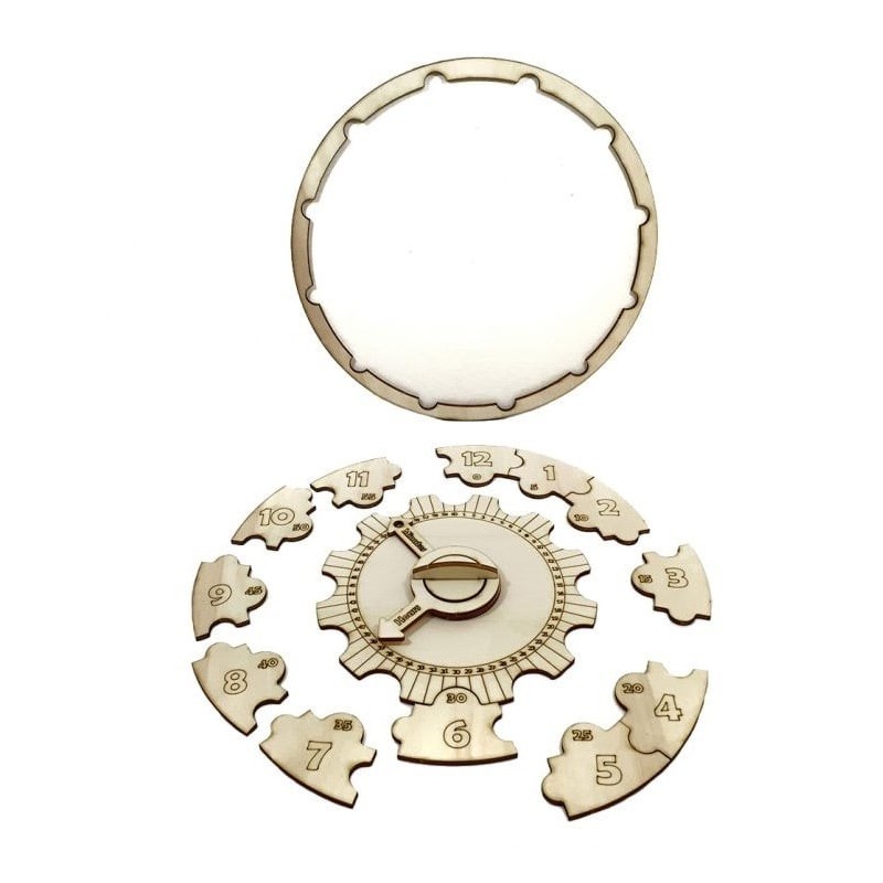 Educational Wooden DIY Clock Puzzle