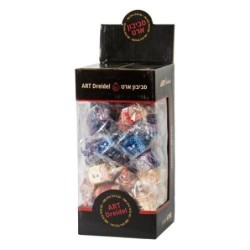 Set of 50 Painted Wooden Dreidels (Assorted Colors)