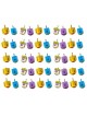 Set of 50 Painted Wooden Dreidels (Assorted Colors)