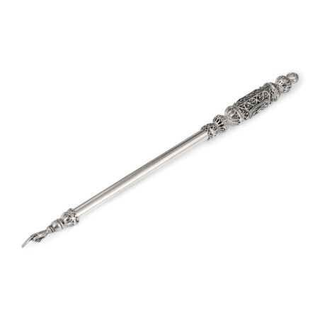 Traditional Yemenite Art Handcrafted Sterling Silver Yad (Torah Pointe
