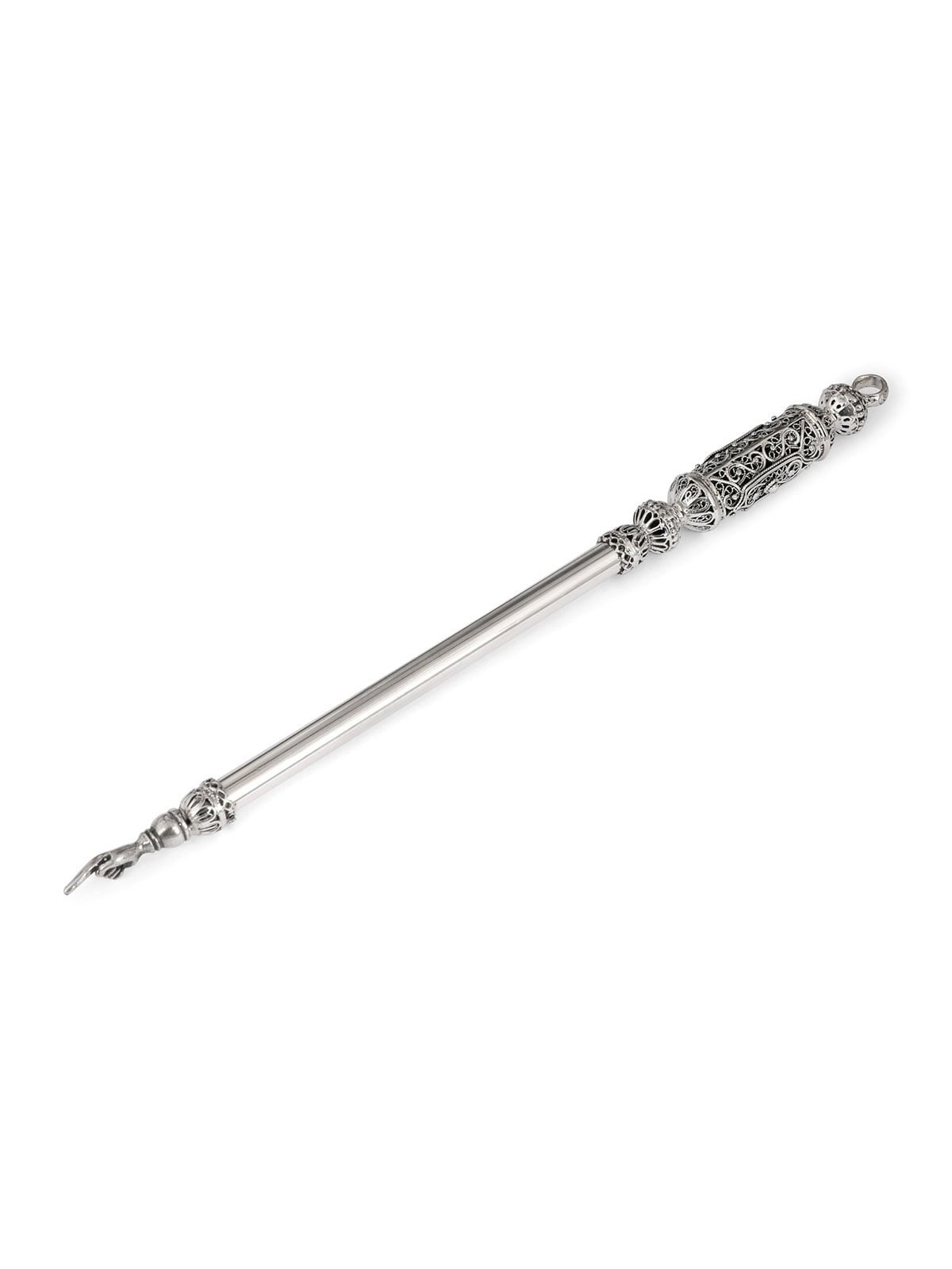 Traditional Yemenite Art Handcrafted Sterling Silver Yad (Torah Pointe
