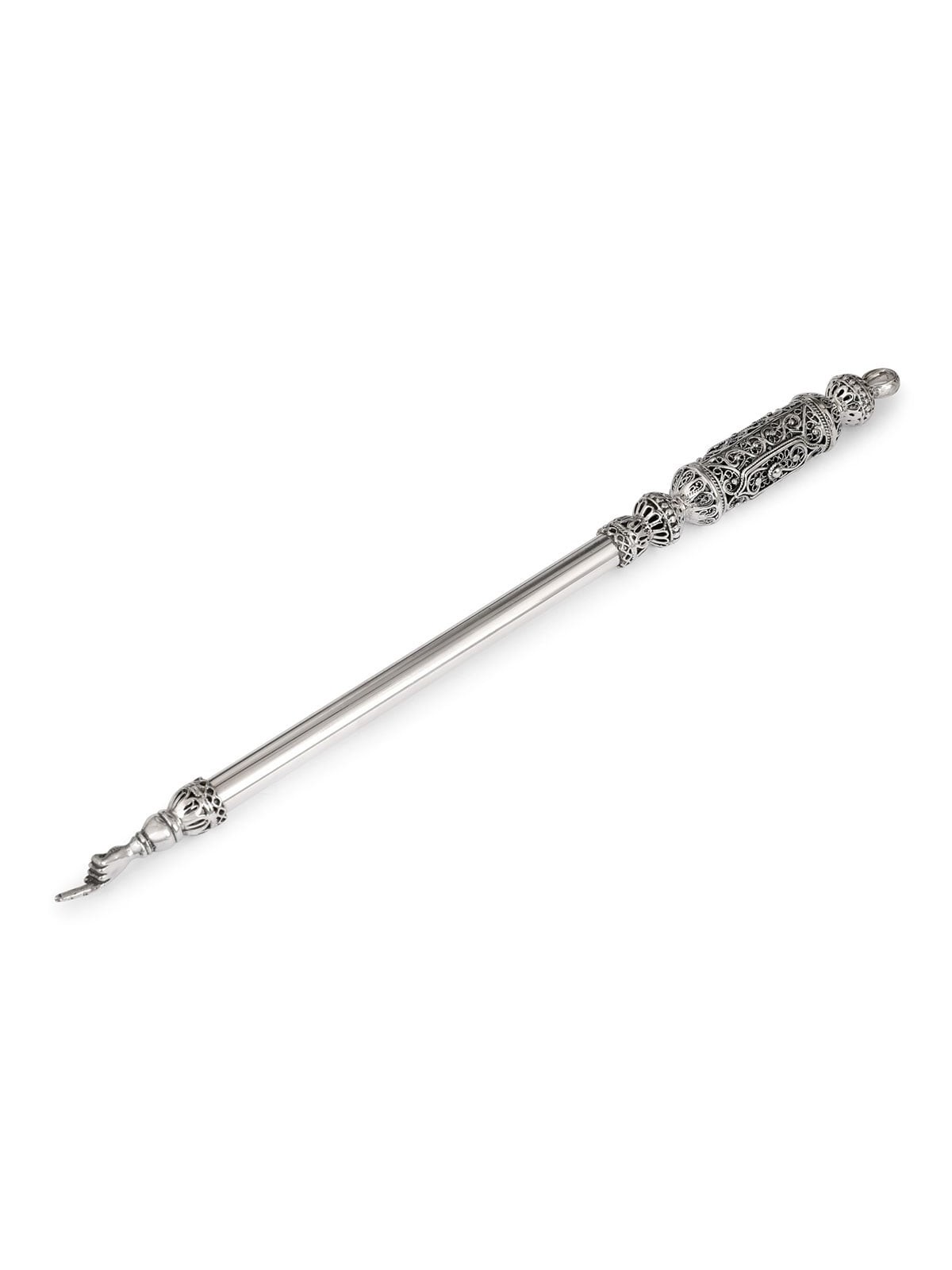 Traditional Yemenite Art Handcrafted Sterling Silver Yad (Torah Pointe