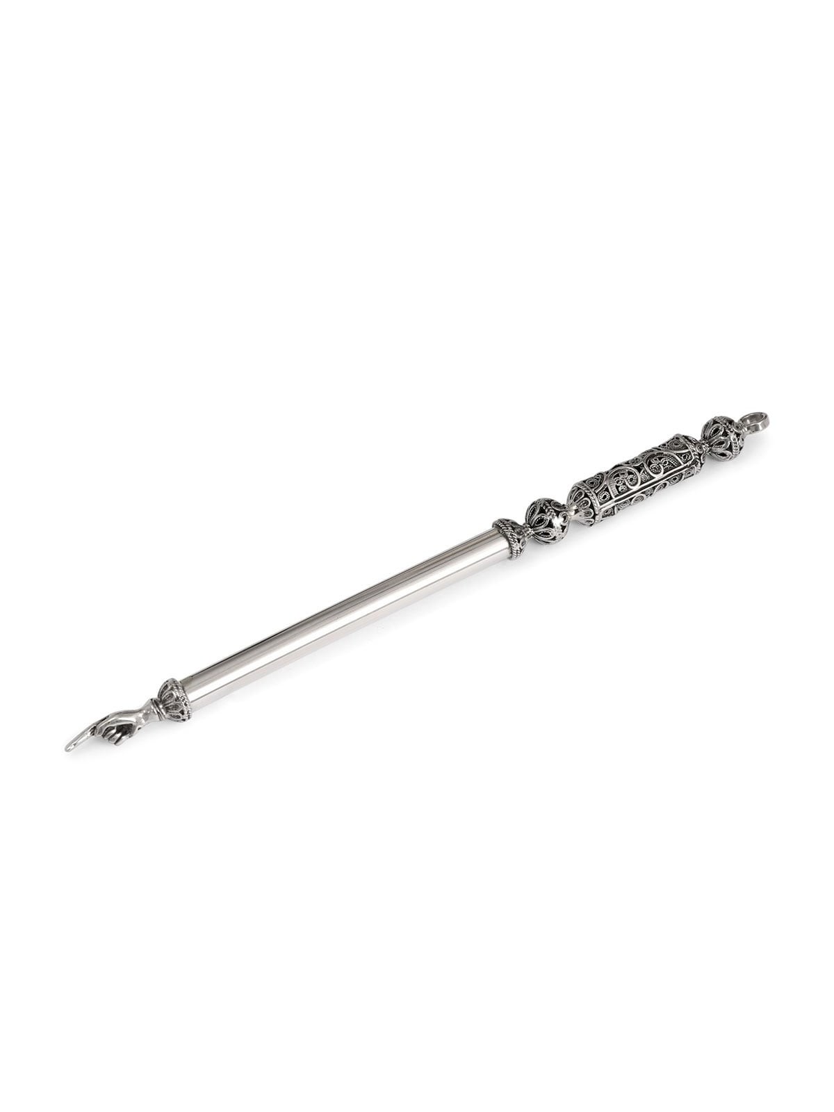 Traditional Yemenite Art Stylish Handcrafted Sterling Silver Yad (Tora