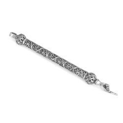 Traditional Yemenite Art Handcrafted Sterling Silver Torah Pointer Wit