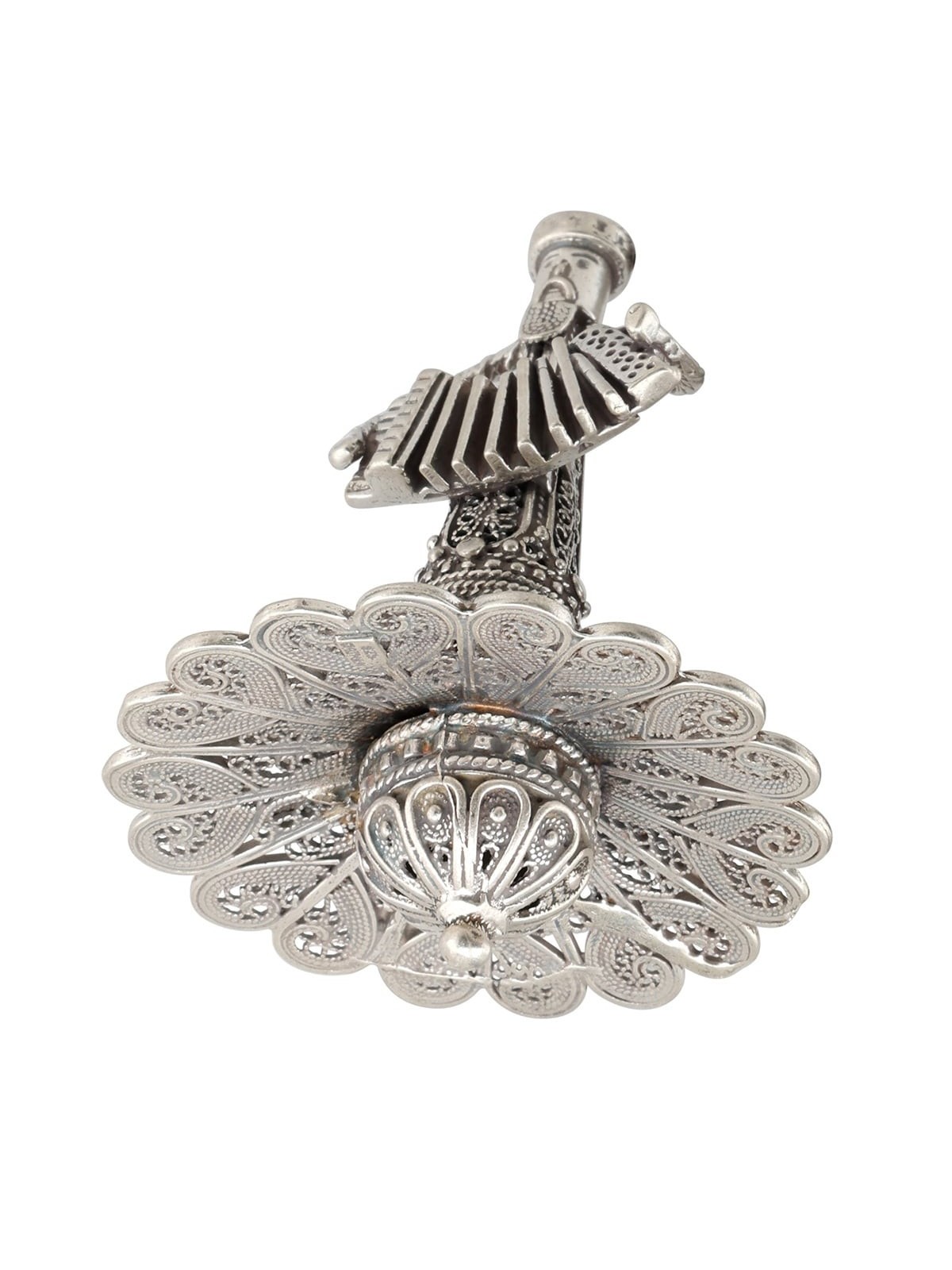 Sterling Silver Klezmer Accordion Player Dreidel