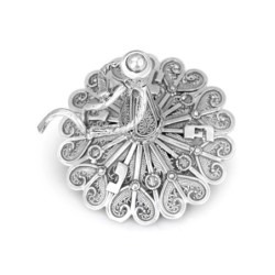 Large Handcrafted Sterling Silver Dreidel with Klezmer Shofar Player