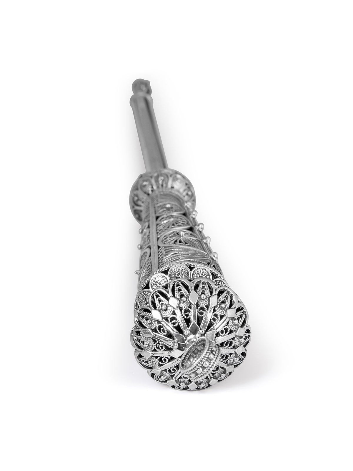 Traditional Yemenite Art Majestic Handcrafted Sterling Silver Yad (Tor