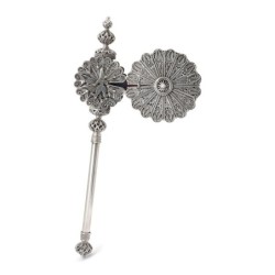 Traditional Yemenite Art Large Handcrafted Sterling Silver Purim Grogg