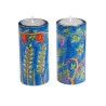 Yair Emanuel Cylinder Hand Painted Wood S... | Candlesticks by Emanuel