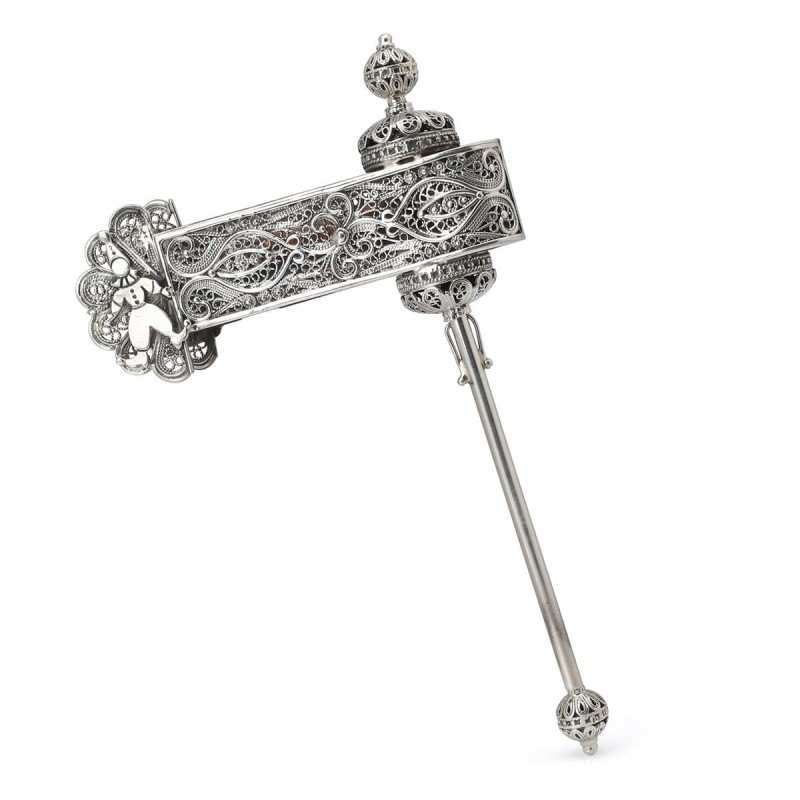 Loud Sterling Silver Purim Grogger (Noisemaker)