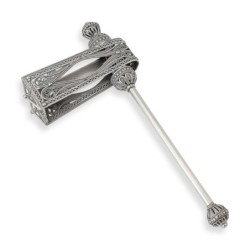 Traditional Yemenite Art Elegant Sterling Silver Filigree Purim Grogge