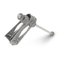 Traditional Yemenite Art Elegant Sterling Silver Filigree Purim Grogge