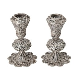 Traditional Yemenite Art Large Handcrafted Sterling Silver Shabbat Can