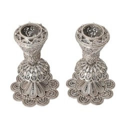 Traditional Yemenite Art Large Handcrafted Sterling Silver Shabbat Can