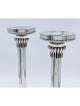 Bier Judaica Handcrafted 925 Sterling Silver Candlesticks With Pearl D