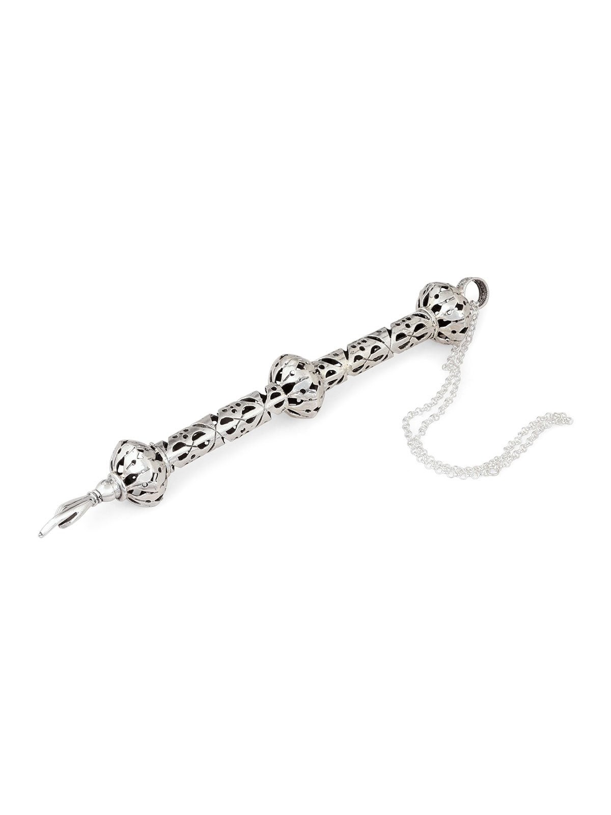 Traditional Yemenite Art Handcrafted Sterling Silver Torah Pointer Wit