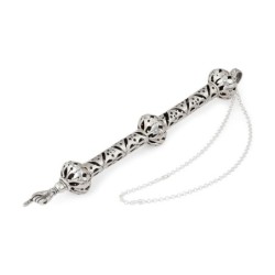 Traditional Yemenite Art Handcrafted Sterling Silver Torah Pointer Wit