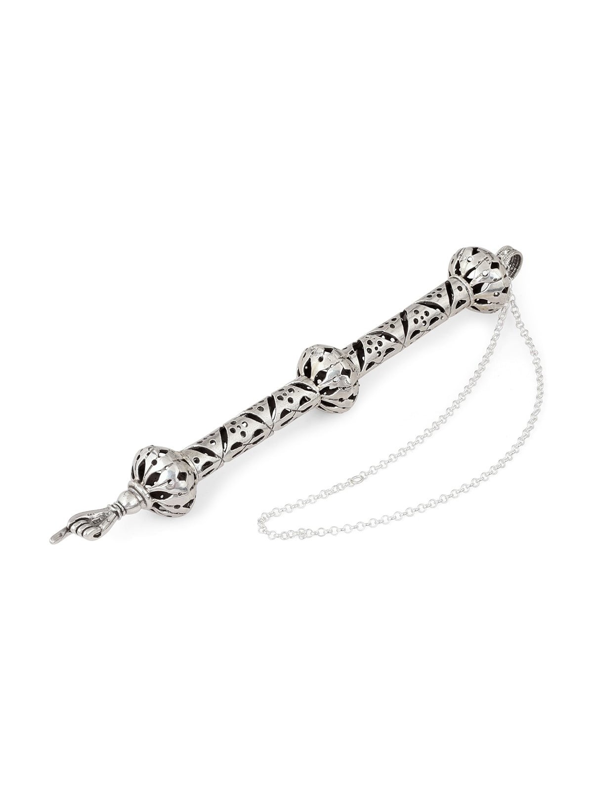 Traditional Yemenite Art Handcrafted Sterling Silver Torah Pointer Wit