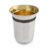 Handcrafted Sterling Silver Polished Kiddush Cup With Filigree Design