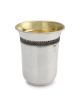 Handcrafted Sterling Silver Polished Kiddush Cup With Filigree Design