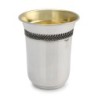 Handcrafted Sterling Silver Polished Kiddush Cup With Filigree Design